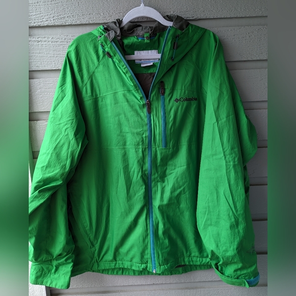Columbia Jackets & Coats Columbia Bright Green Rain Jacket